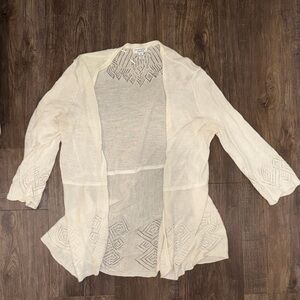 Charter Club Cream Knit Cardigan